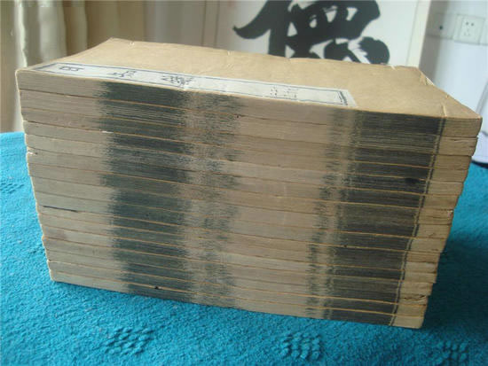 同治白纸精刻本《日知录》原装16厚册全