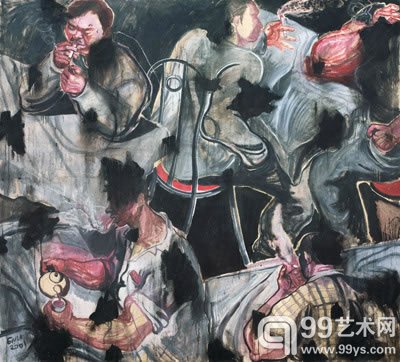 张恩利 吸烟 200 × 220 cm 成交价:RMB 5,750,000