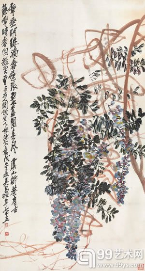 吴昌硕 虞山古藤 成交价：RMB 9,200,000