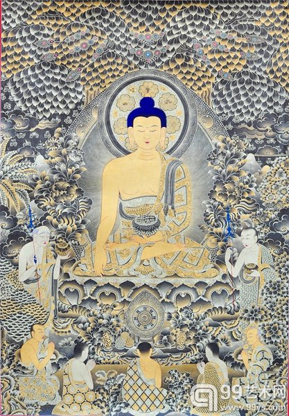 黑唐《释迦牟尼佛》扎西当周 75x100cm