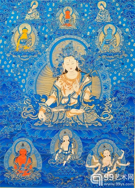 蓝唐《白度母》扎西当周、才让当周 75x100cm