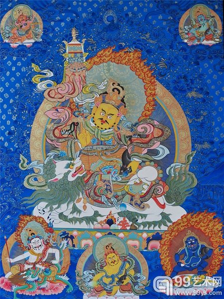 蓝唐《财宝天王》扎西当周、才让当周 70x100cm.