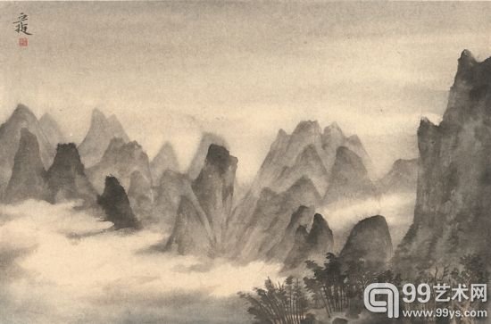 丘挺 漓江晨曦 46cm×71cm 2012年