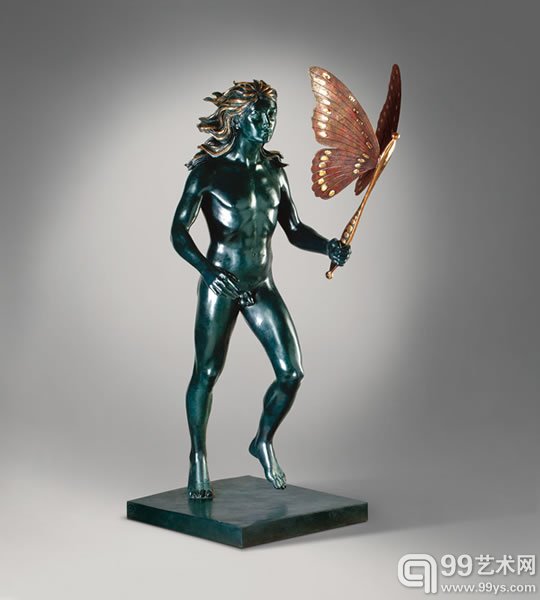 达利作品《男人与蝴蝶》（ Man with Butterfly）