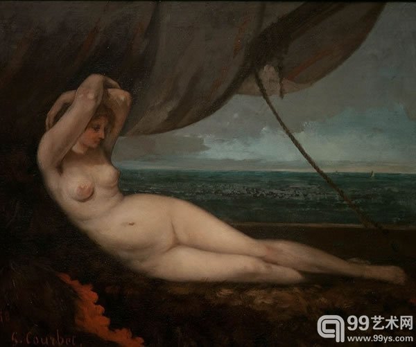Gustave Courbet, Nude Reclining by the Sea
