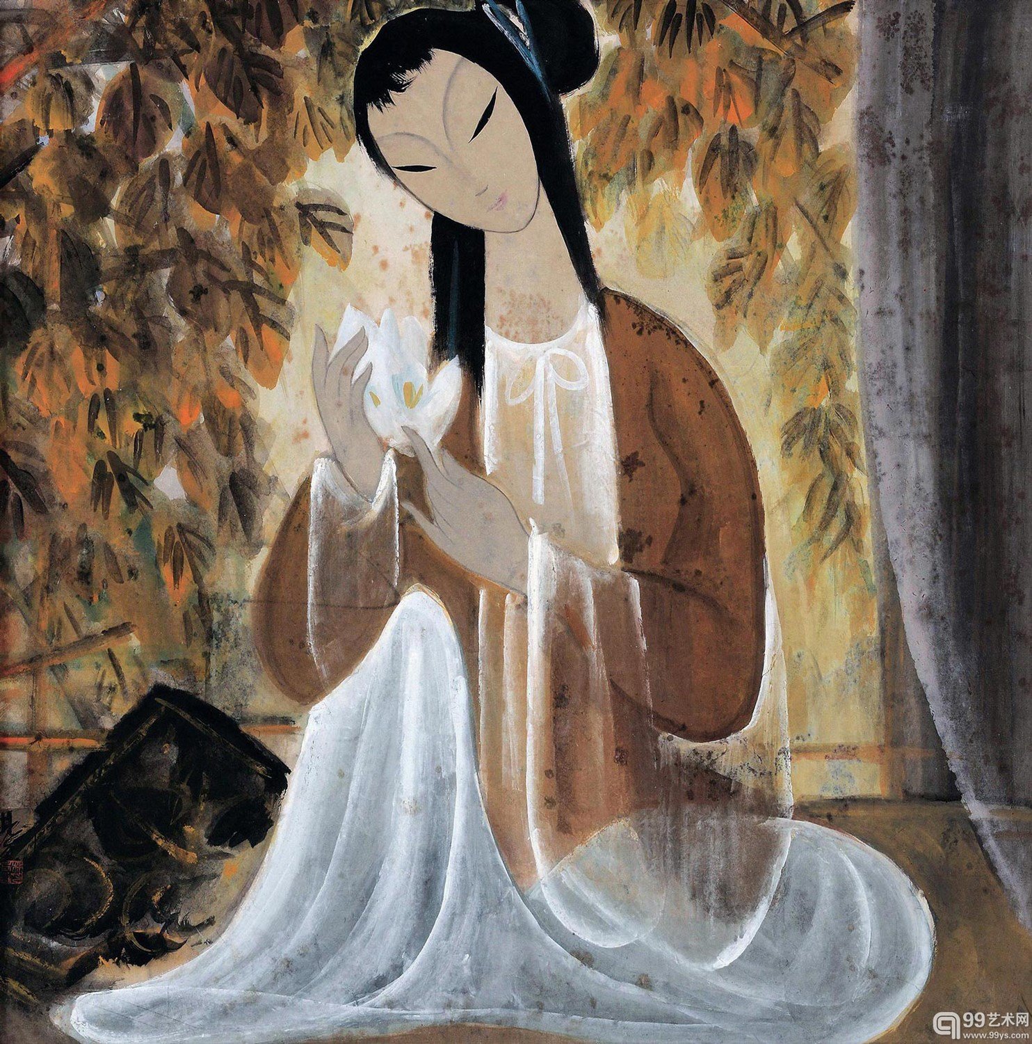 4023 林风眠 拈花仕女 成交价：RMB 5,750,000