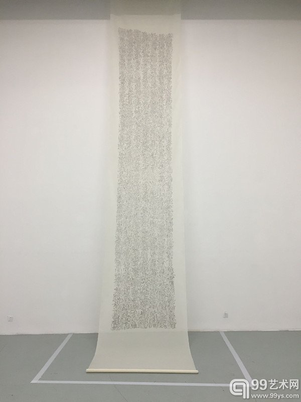 郝世明 《圣教序》660x140cm 绢本水墨 2015