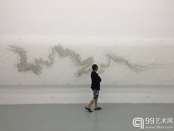 郝世明《常2015》绢本水墨 180x760cm 2015年