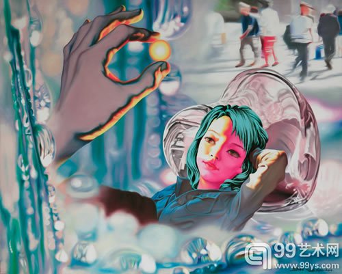 熊莉钧《生活只是假想敌，我们都是幻想狂-系列之一》 布面油画  120×150厘米 2012年