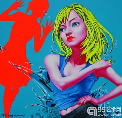 雀跃至死5,布面油画,100×100cm,2007年