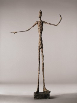 阿尔贝托·贾科梅蒂，《指示者》，1947，青铜雕塑