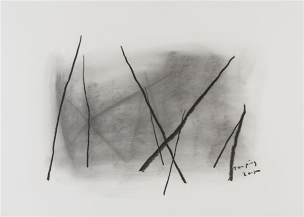 谭平 《素描》 炭笔 78.7x109.2cm 2015