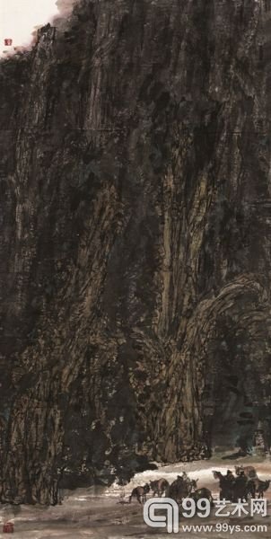 范华，密林深处，136×68cm，纸本水墨，2000