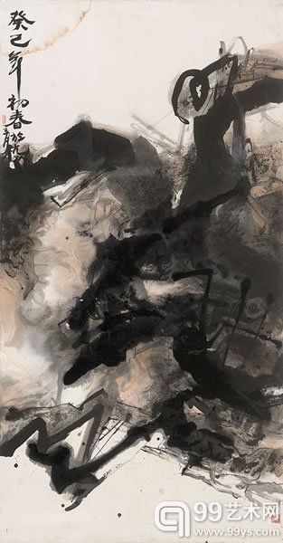 杨劲松 《癸巳年初春》 105X200cm