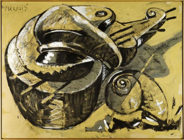 吕佩尔兹《无题》，1973，水粉画
