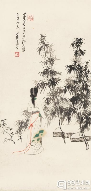 《倩影》是张大千送给张心瑞的18岁生日礼物