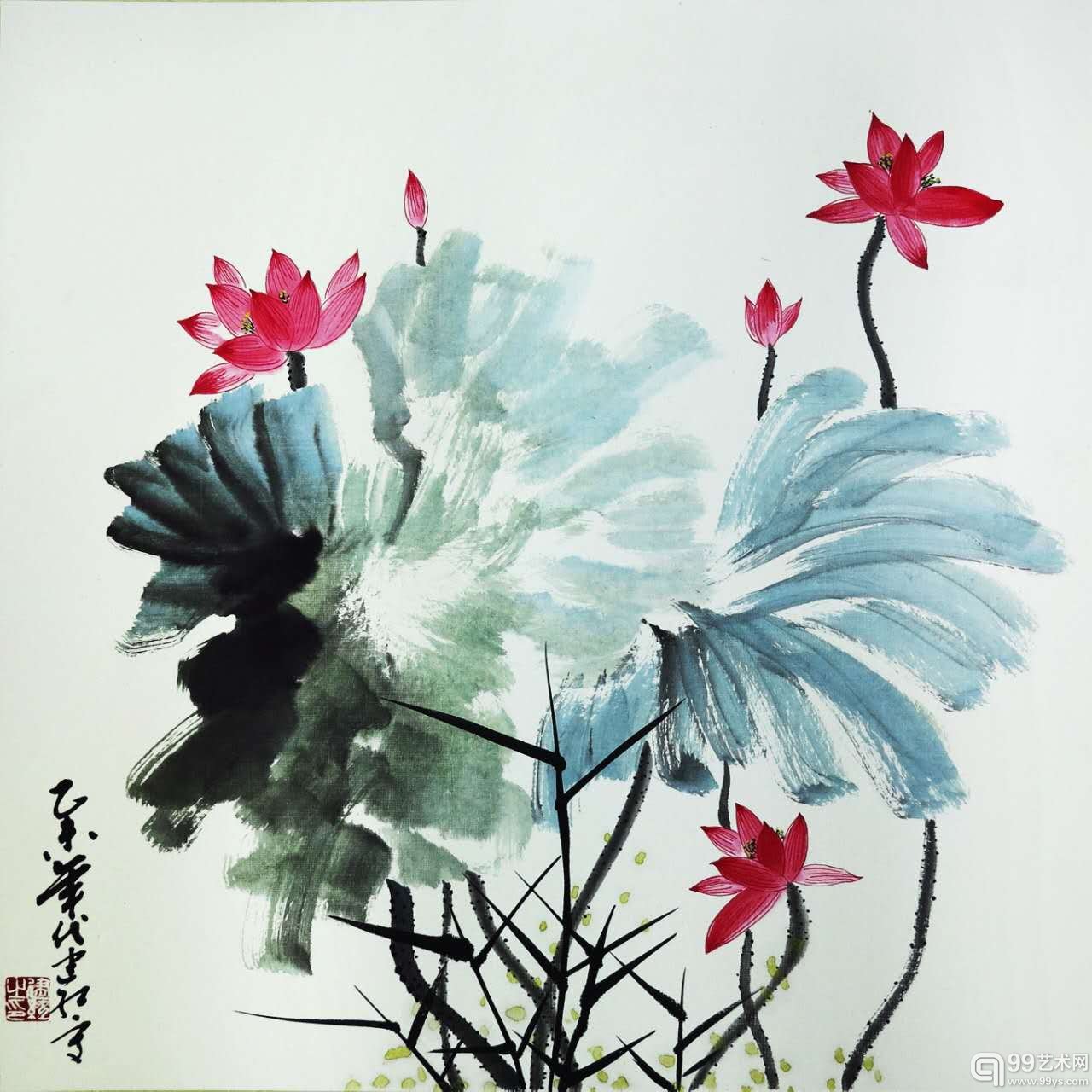 荷风香远 