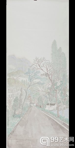 蒲玉杰  路系列之四 2012 丙烯水墨  97x238cm