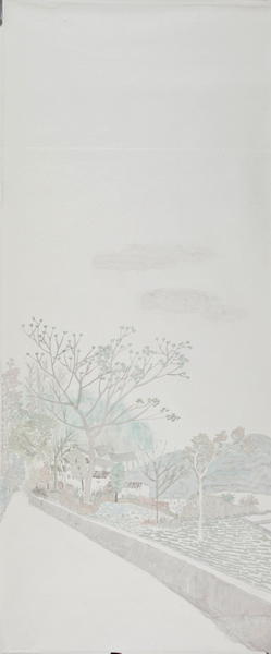 蒲玉杰 路系列之一  2012  丙烯水墨  97x238cm