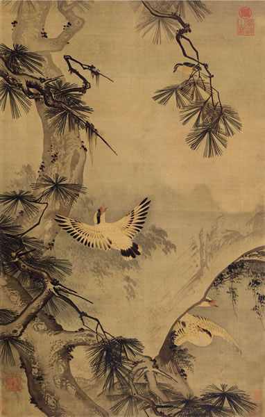 吕纪(1477- ) 松树黄鹊图