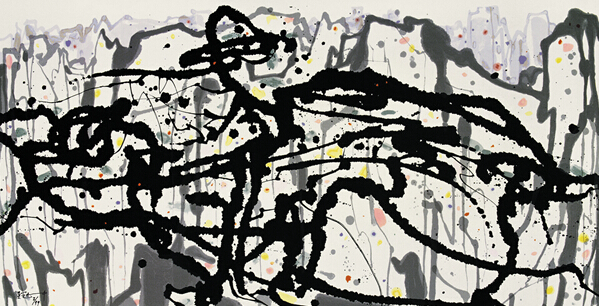 吴冠中《松魂》 70.5*134cm 丝网版画 2008年 （仅有两幅存世）