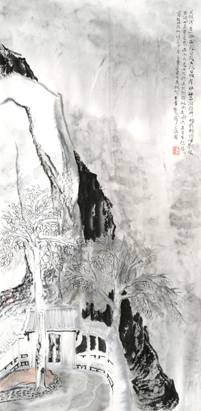 方勇--风雅钱塘70cmx34cm 纸本设色  2014