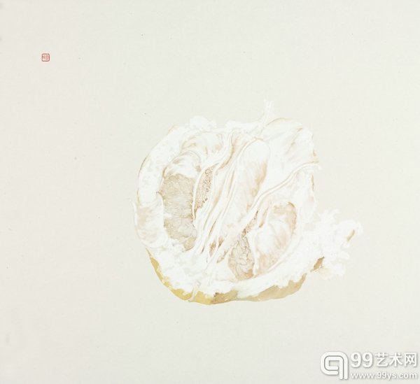 周午生---柚子   45cmx50cm   纸本设色 2014年