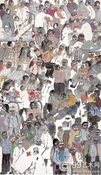 窦良羽--人民医院147x84cm 纸本设色  2010
