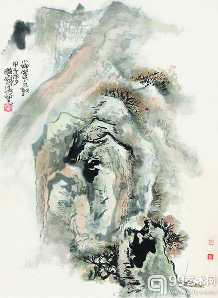 陆俨少 谢稚柳等 海上画坛集萃 设色纸本 册页十六开 46×33.5cm.