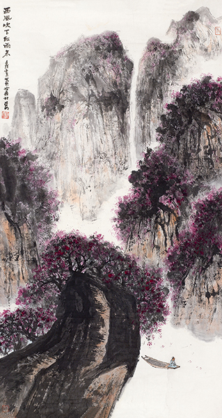 西风吹下红雨来