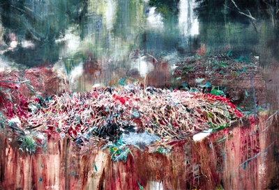 许宏翔-《一堆》之二-180cm×260cm-布面油画及丙烯-2013