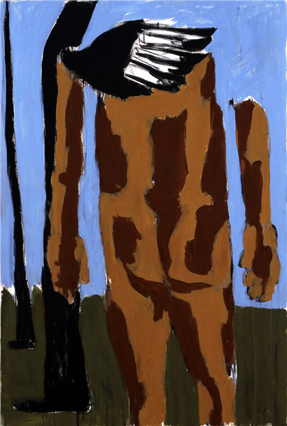 《裸露的背部》190x13cm 2006