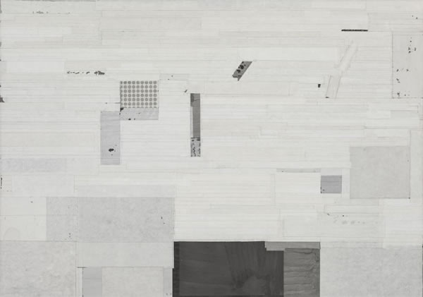 清溪渔隐图之三，2014-2015，色、墨宣纸拼贴，140x200cm