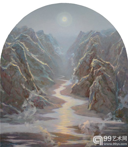 何哲生 巴山蜀水 180x160cm  油画  2008 