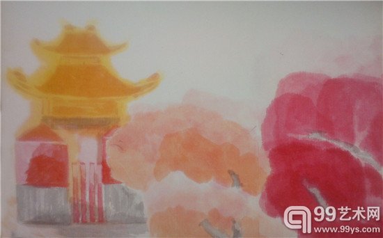 金鑫 《春韵团河》67×134cm