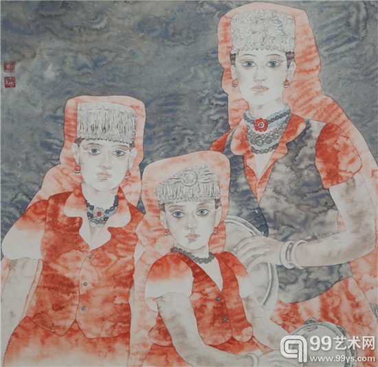 潘缨《高原舞者》66x66cm