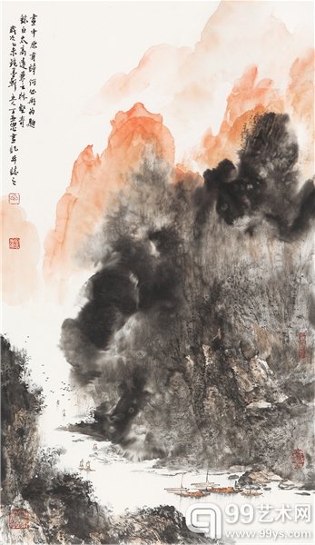 画中原有诗 84×48cm