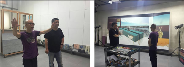 朱彤走访李昌龙工作室