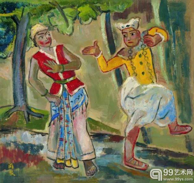 《舞蹈》布面油彩 85.2×91.2cm 1978年
