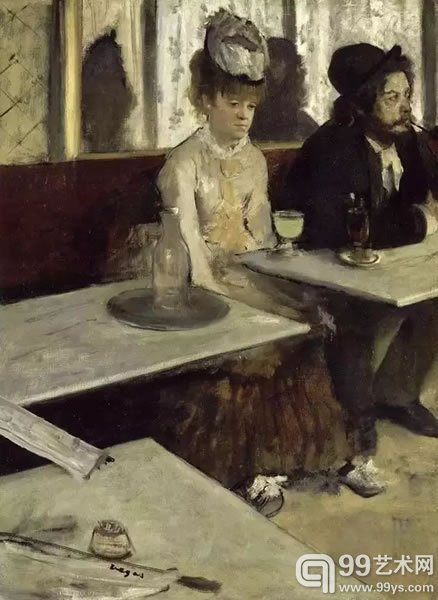 Edgar Degas）《苦艾酒》（L`Absinthe）。