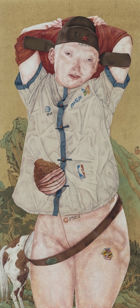 魏东 Wei Dong 出游 Excursion 2001 纸本设色 Ink and color on paper 66.5×30.5 cm