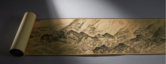 王绂（1362-1416）《万里江山图》局部