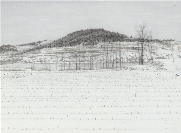 程保忠-《实地》-86x116cm-纸本设色-2015