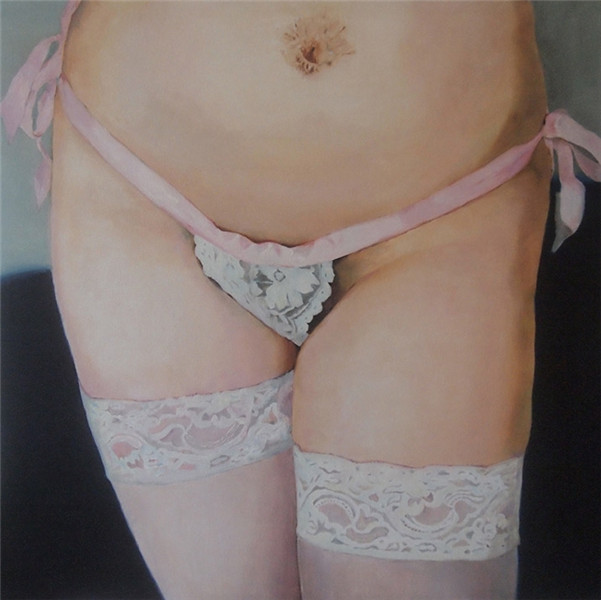 蔡宗佑《秘密》，120×120cm，布面油画，2012年