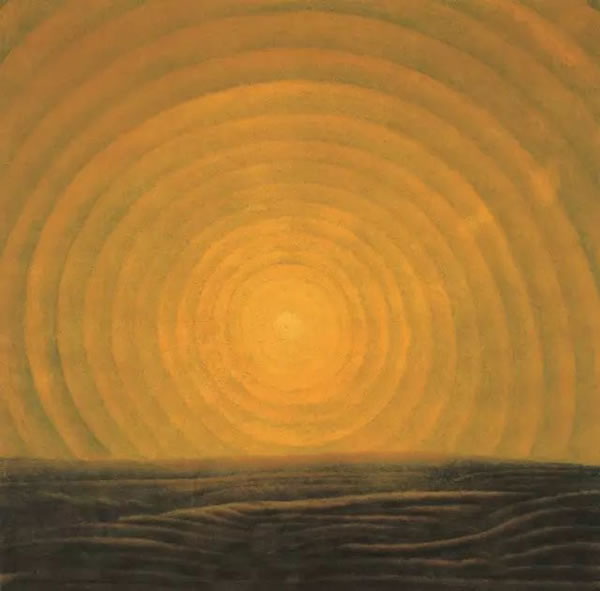 方力钧《无题》，60×60cm，纸上水粉，1984年，艺术家自藏