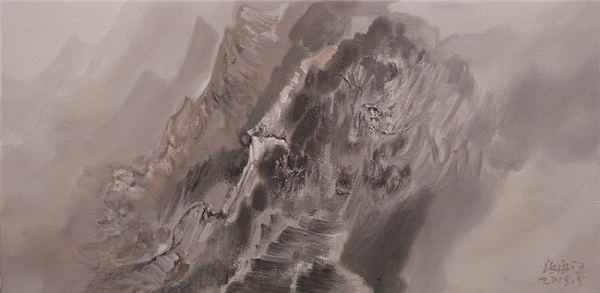 左泊舟 風越之山 70 X 35