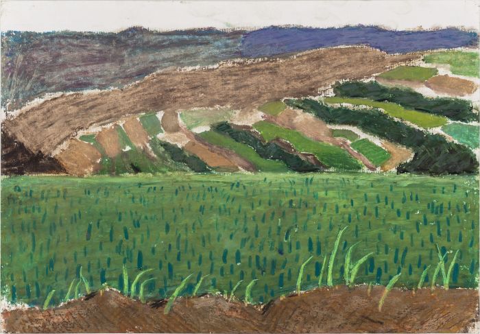 郭海强 《麦客26-甘肃通渭县》 26.5×38cm 纸上油画棒 2014年