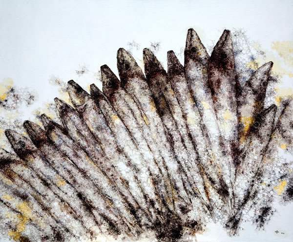冻鱼 NO.3 180X150 cm 布面油彩 2013