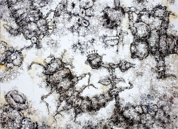 虫鸟杂草图NO.3 140X100cm 布面油彩 2012