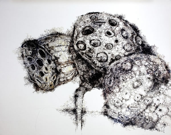 莲蓬NO.4 100X80cm 布面油彩 2013